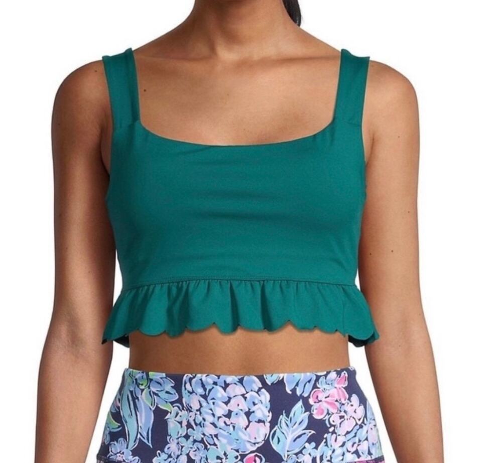 Lilly Pulitzer Luisa Scallop Sports Bra sz XS